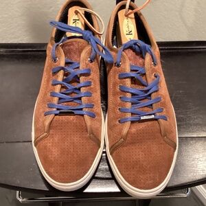 Ted Baker London brown faux suede lace up sneakers size 10 shoes men